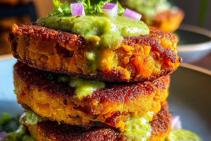 Fresh ingredients for Savory Sweet Potato Patties