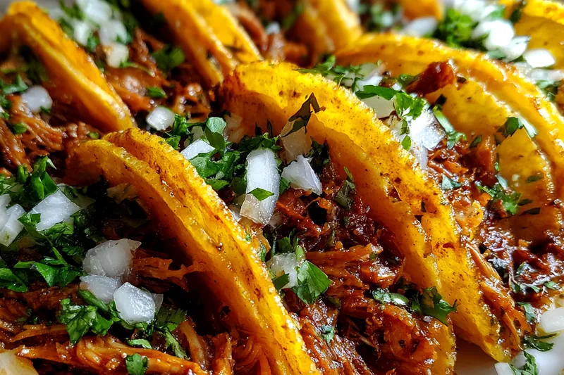 Cooking process for Slow Cooked Beef Tacos