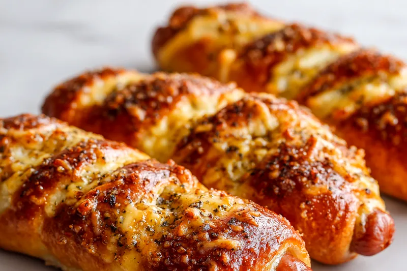 Variety of ingredients for Soft Baked Cheesy Pretzel Dogs