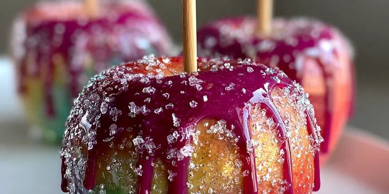 Sparkling Galaxy Candied Apples