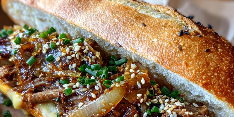 Spicy Bulgogi Cheesesteak Sandwich
