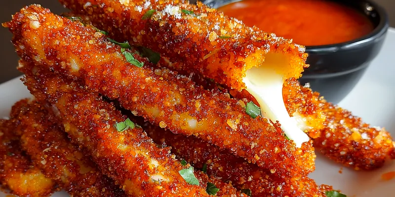 Delicious Spicy Cheese Sticks served on a plate