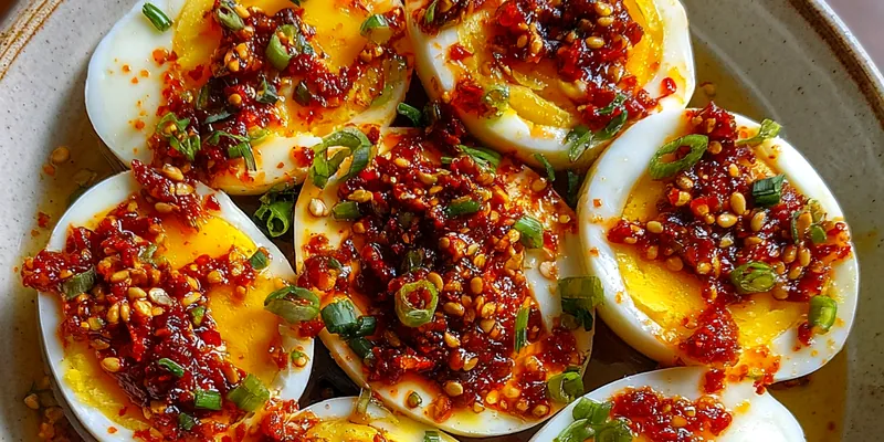 Spicy Chili Deviled Eggs