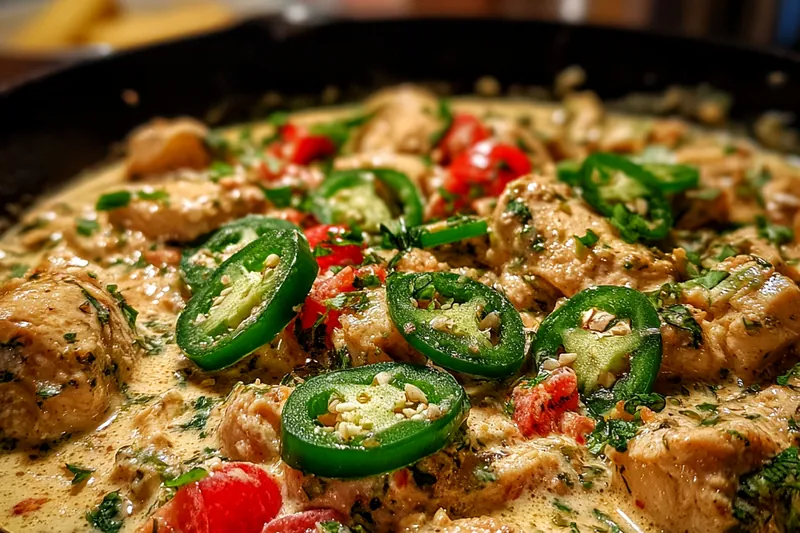 Cooking process for Spicy Creamy Chicken Delight