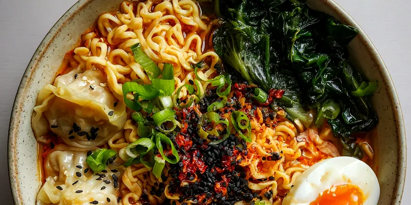 Spicy Dumpling Ramen Bowl