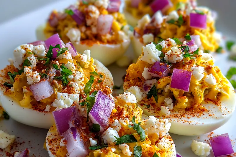 Cooking process for Spicy Elote Deviled Eggs