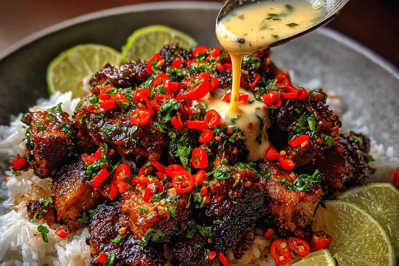 Cooking process for Spicy Glazed Chicken Bowl