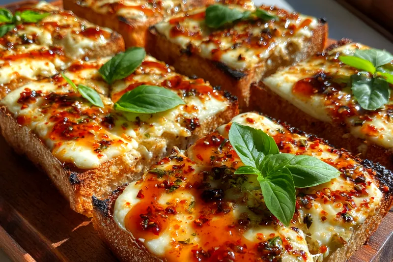 Cooking process for Spicy Honey Cheese Toast