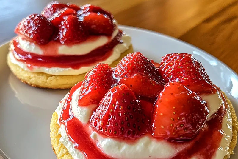 A colorful array of ingredients laid out for Decadent Strawberry Cheesecake Cookies