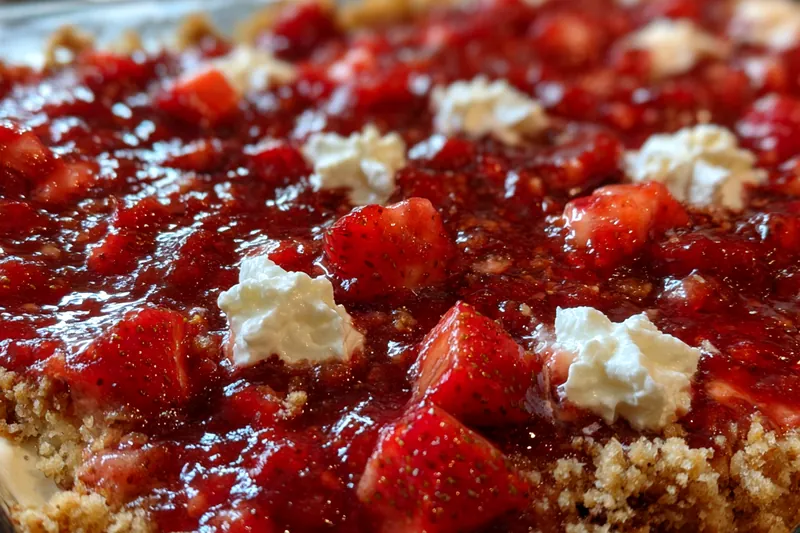 Fresh ingredients for Strawberry Cheesecake Crumble