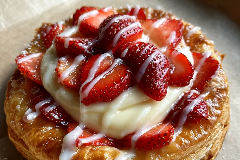 Fresh ingredients for Strawberry Cream Cheese Danish