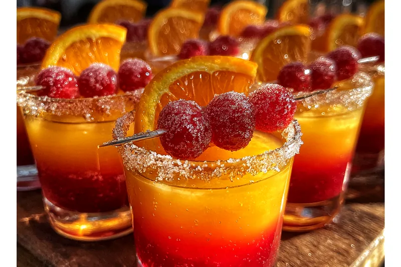 Cooking process for Sugary Peach Berry Shots