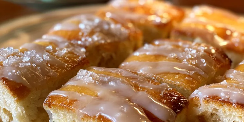 Delicious Delicious Maple Glazed Bars served on a plate