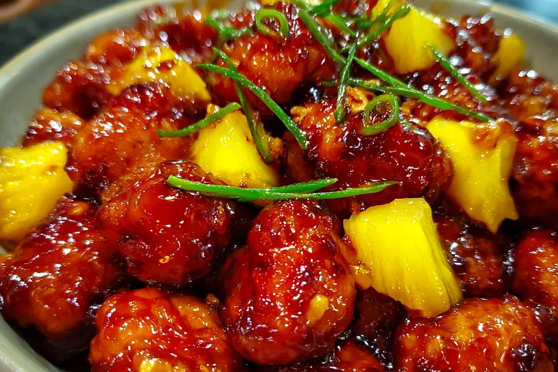 Fresh ingredients for Sweet Pineapple Glazed Chicken