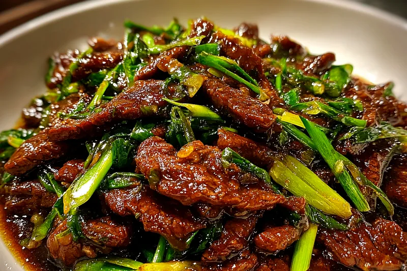 Fresh ingredients for Tender Mongolian Beef Delight