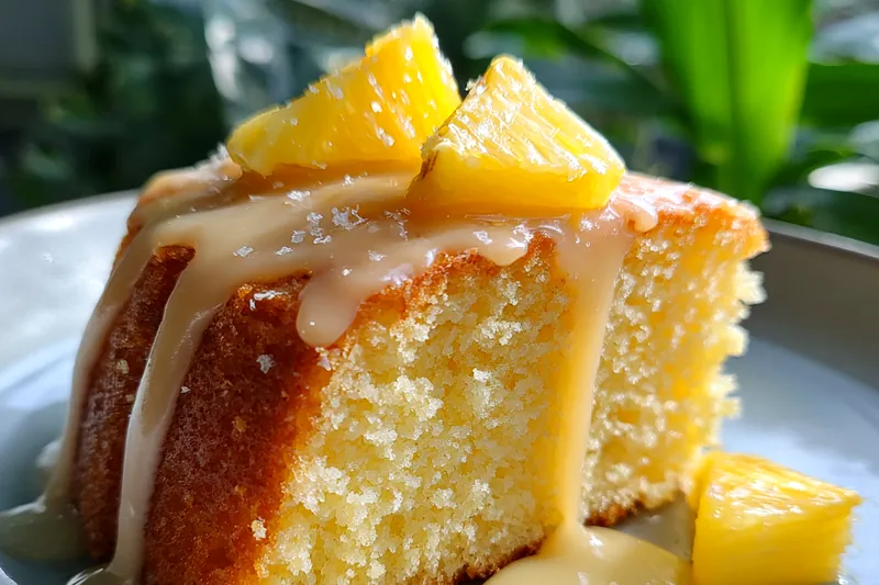 Fresh ingredients for Tropical Pineapple Cake Delight