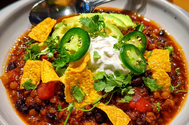 Fresh ingredients for Quick Vegan Chili Delight