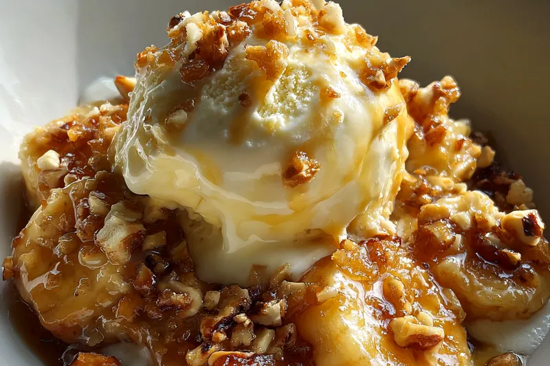 Cooking process for Warm Banana Nut Crumble