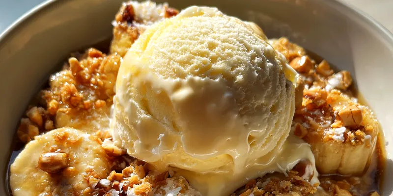 Warm Banana Nut Crumble