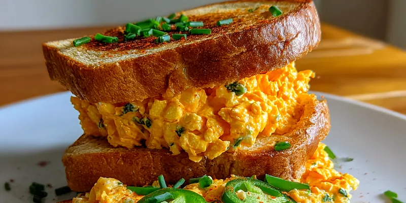 Delicious Zesty Egg Salad Delight served on a plate